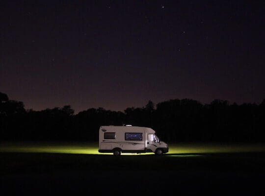 green-night-camping-1 Volta Utility Work Truck Lithium Ion Energy Storage
