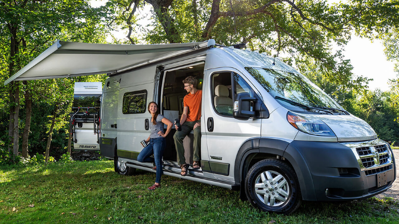 Volta-powered RV at Campsite